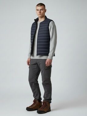 Solaris 90% Duck Down Puffer Vest Big & Tall Blue Lightweight Packable Warm Mens